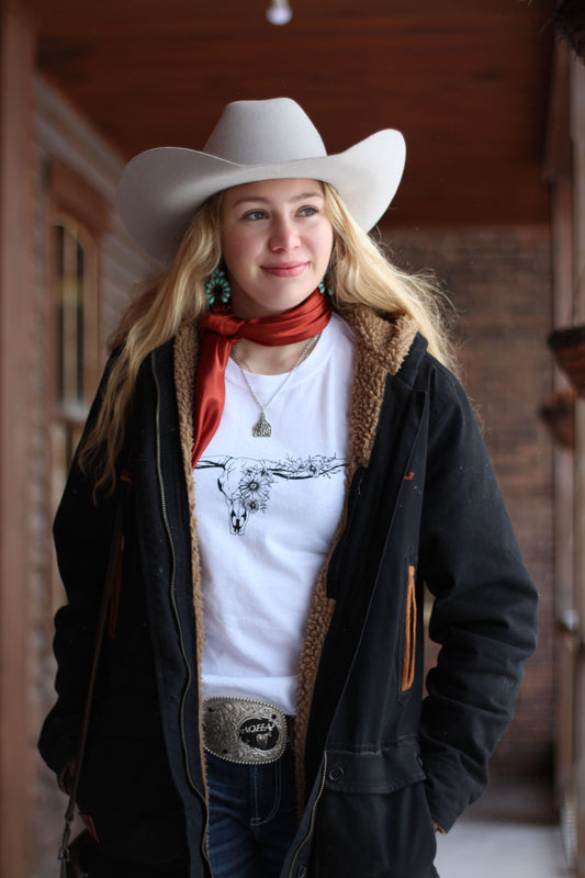 BULL IN BLOOM - Blanc - Chandail pour femme