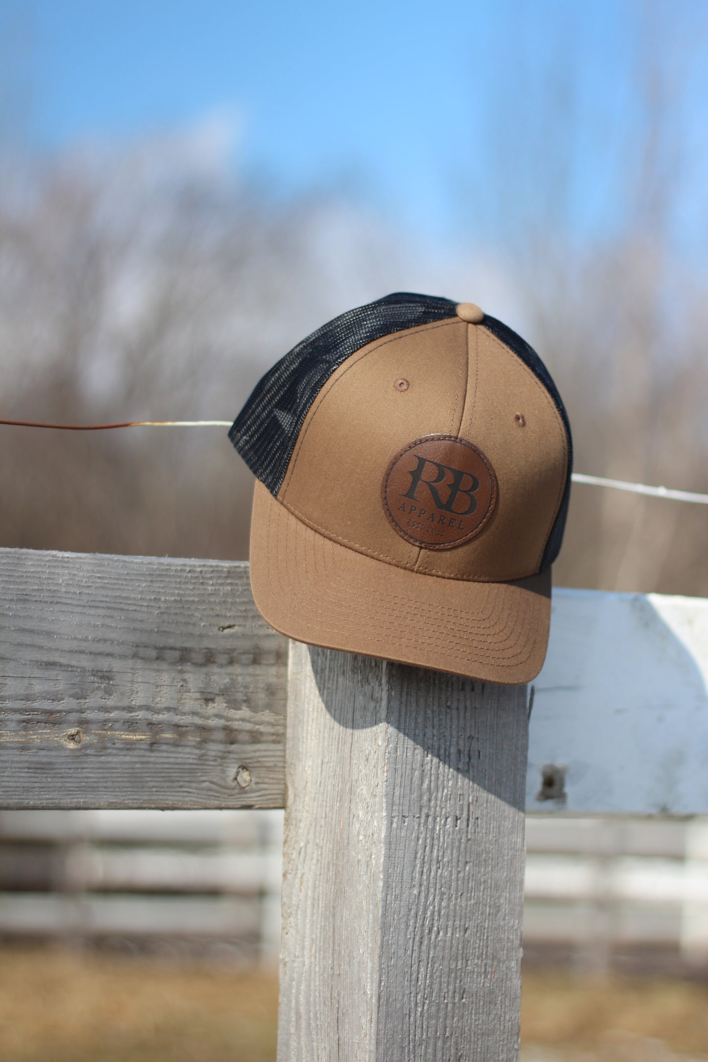 Casquette RB - Brun coyote & Noir