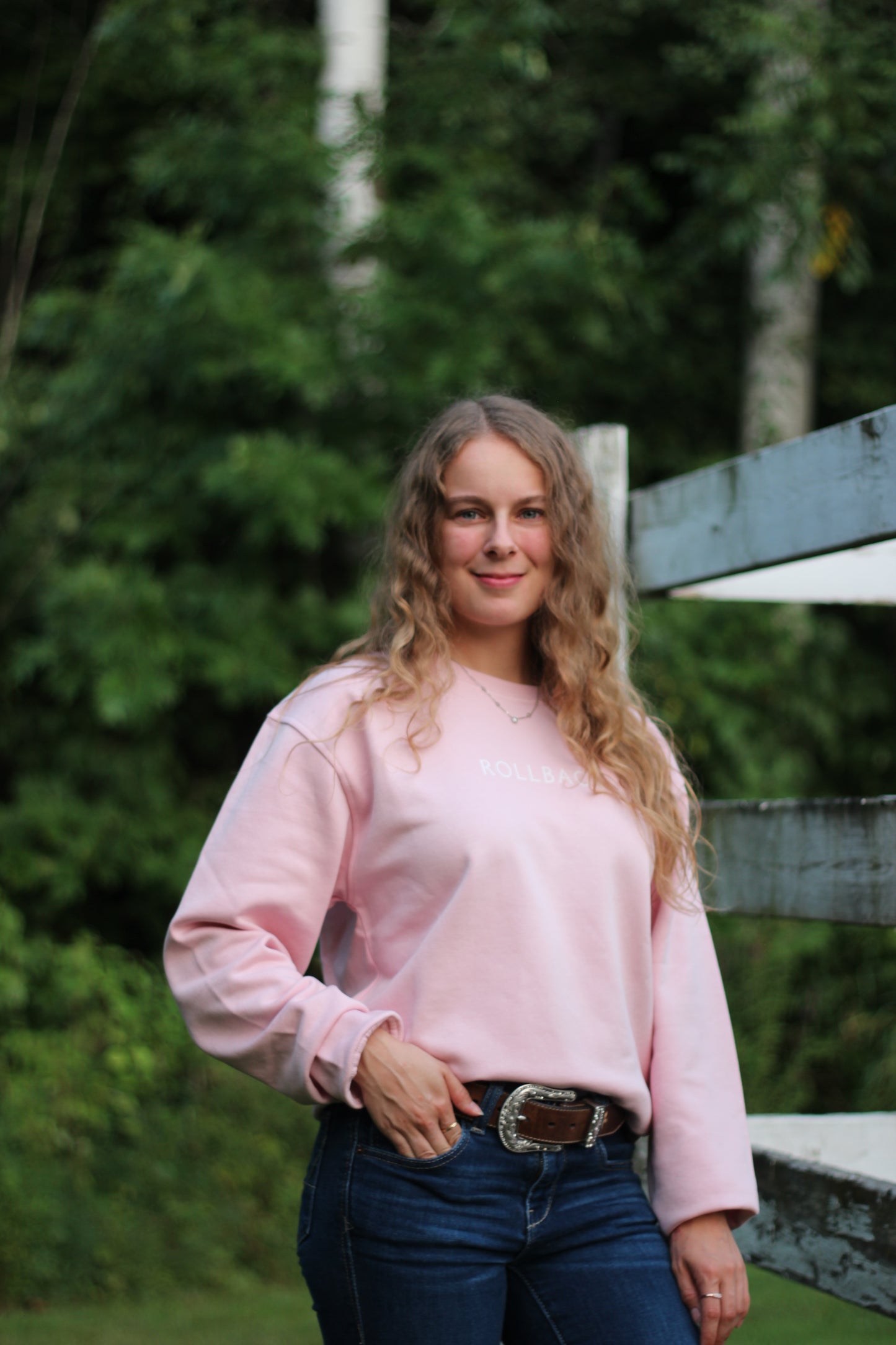 BOTTES DE COWBOY - Crewneck unisexe - Rose pâle